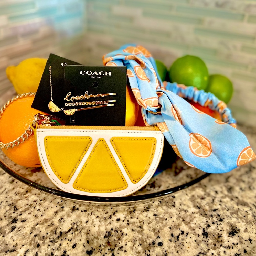 Coach Orange Slice Accessory Set! 🍊